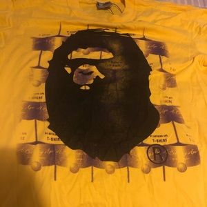 Yellow bathing ape T-shirt